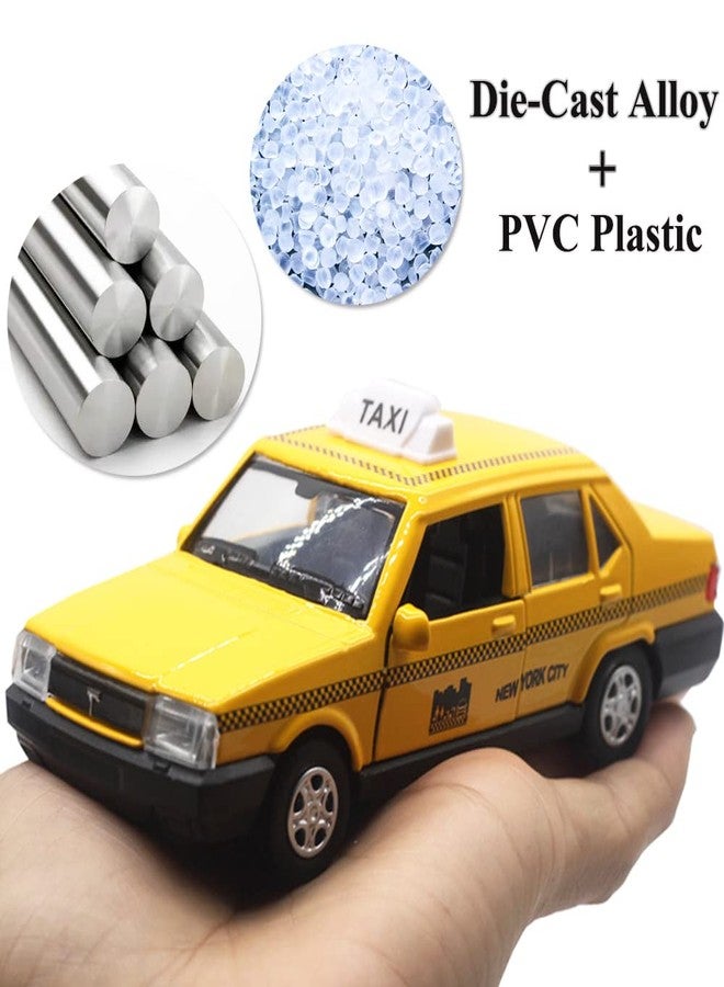 OTONOPI New York City Taxi Cab Toy Taxi Car Toy for Kids Yellow Cab Diecast Model Toy Car with Pullback Action for Toddler Age 3+ Pack of 2 - Image 5